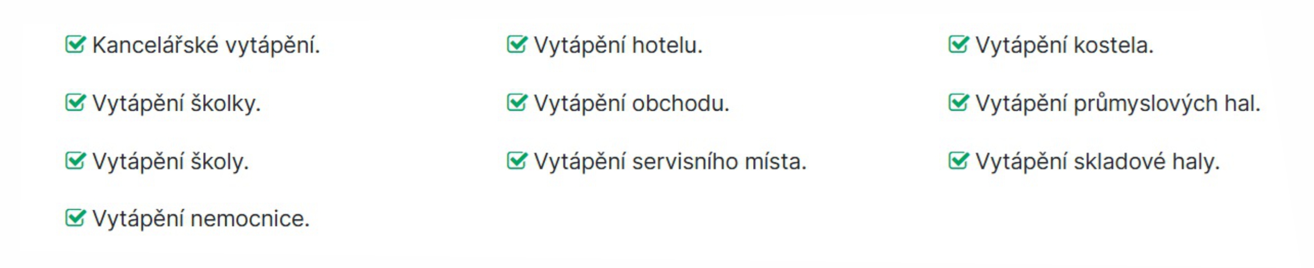 vytápění kancláře